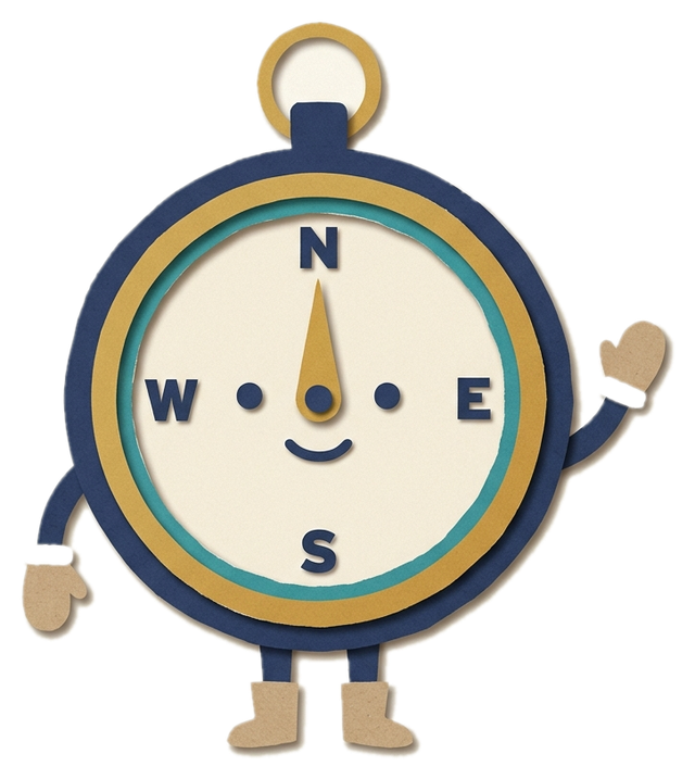 The Voyager compass, the character who walks people through their benefits